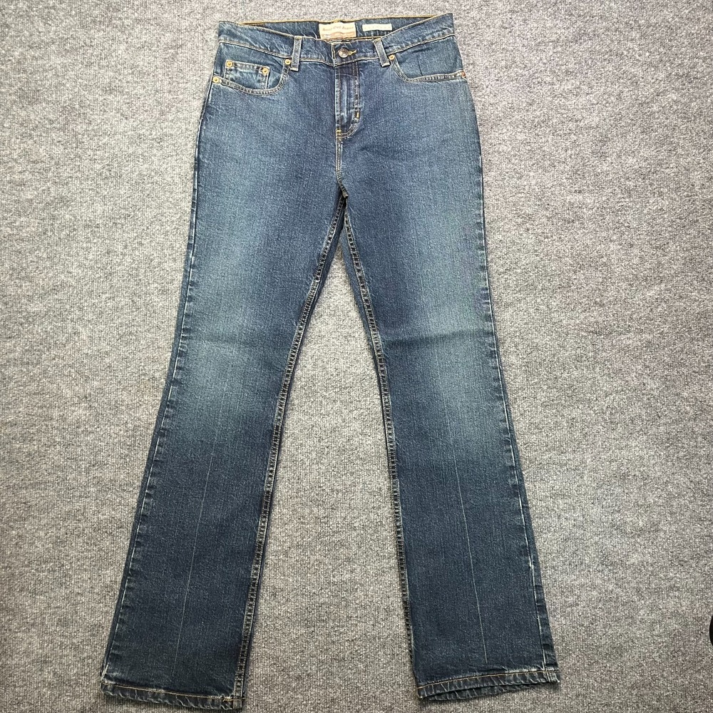 Old Navy Just Below Waist Bootcut Jeans Women's Blue Denim Stretch Zip Fly -‎ 6